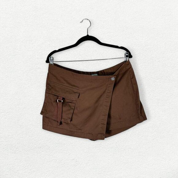 wild fable Dresses & Skirts - Wild Fable Mini Cargo Wrap Skort in Brown